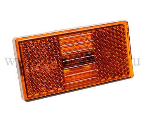 Фонарь габаритный КАМАЗ, УРАЛ оранжевый 24V прямоугольный разъем АВТОСФЕРА