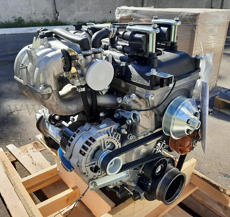 Двигатель с оборудованием (УАЗ (СГР); со шкивом под 2 ремня EURO-IV)