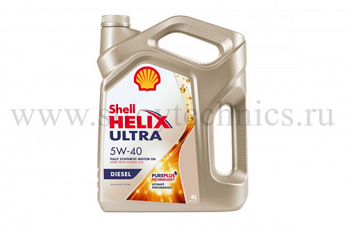 Масло моторное SHELL HELIX ULTRA DIESEL 5W40 CF синтетика 4л.