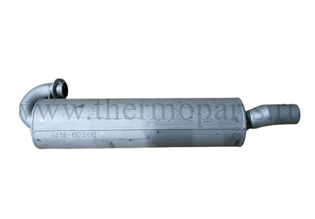 Глушитель КАВЗ-4238 с изогнутой трубой и фланцем КПП-6S1010 с 2010