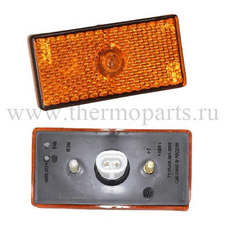 Фонарь габаритный боковой 24В (лампа, овал. разъем)
