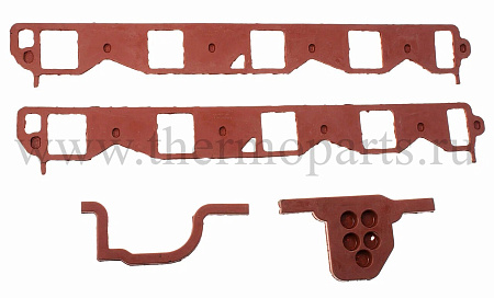 Прокладка ГАЗ-53, 66 коллектора впускного комплект (красная)