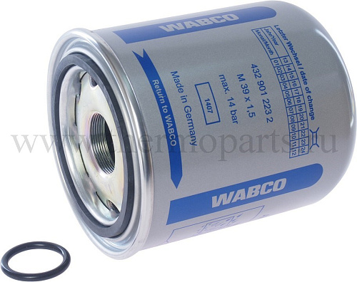 Фильтр осушителя MAN TGA VOLVO (39х1.5мм) (маслоотделитель) WABCO