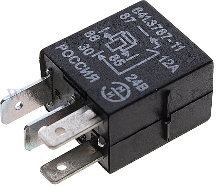 Реле электромагнитное ПАЗ Вектор NEXT 24V 4-х контактное 12А замыкающее с резистором ЭМИ