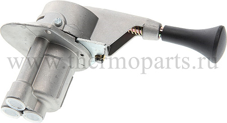 Кран тормозной ЗИЛ, КАМАЗ, МАЗ, ПАЗ обрат. действ. с руч. управ. (КНР)