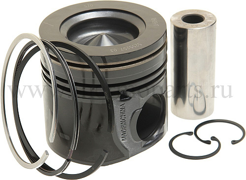 Поршень двигателя КАМАЗ, ПАЗ дв.CUMMINS ISBe, ISDe d=0.00 с кольцами и пальцем в сборе MOVELEX
